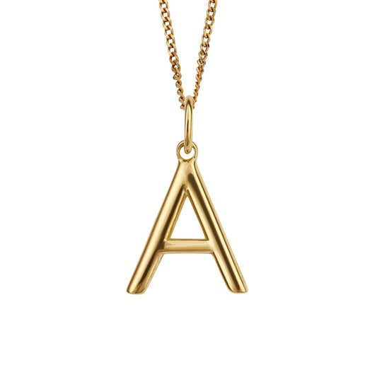 Gold Plated Silver Initial Pendant