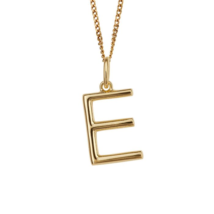 Gold Plated Silver Initial Pendant