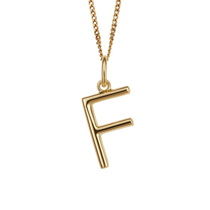 Gold Plated Silver Initial Pendant
