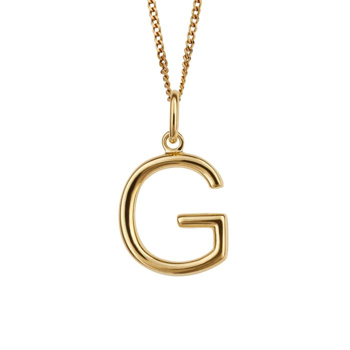 Gold Plated Silver Initial Pendant