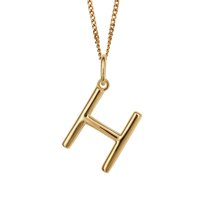 Gold Plated Silver Initial Pendant