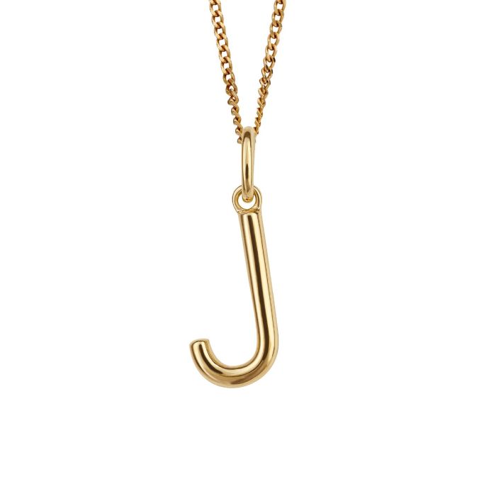 Gold Plated Silver Initial Pendant