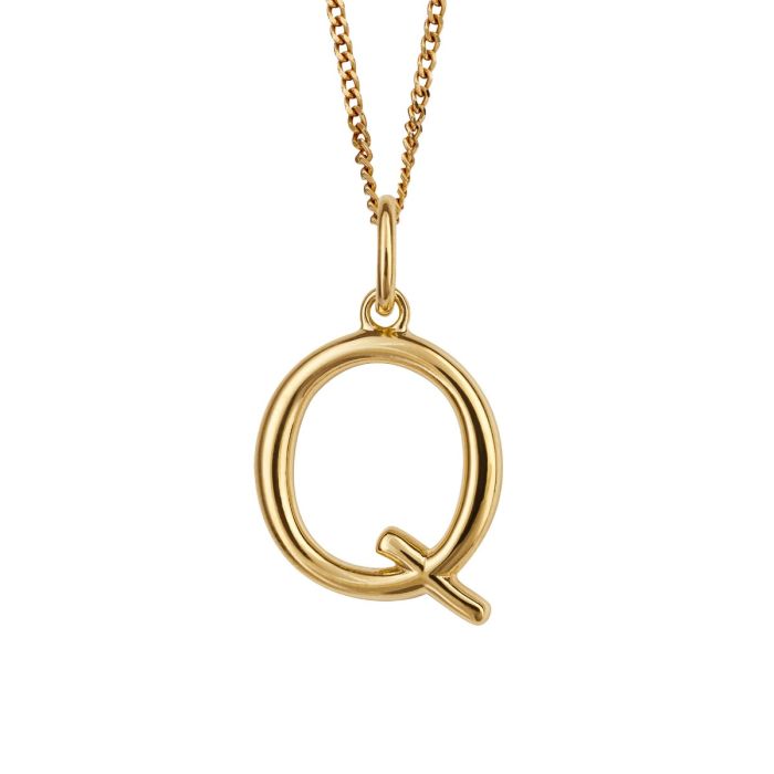 Gold Plated Silver Initial Pendant