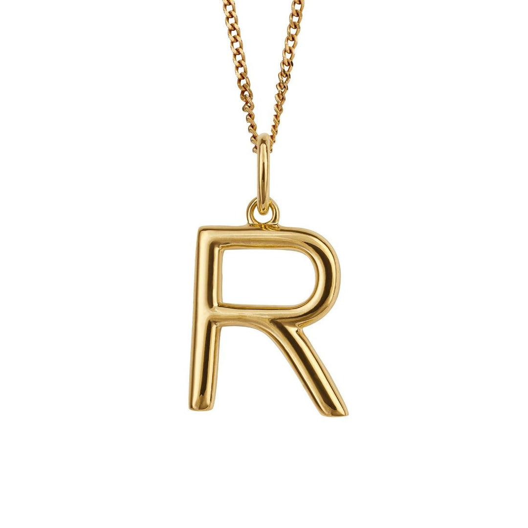 Gold Plated Silver Initial Pendant