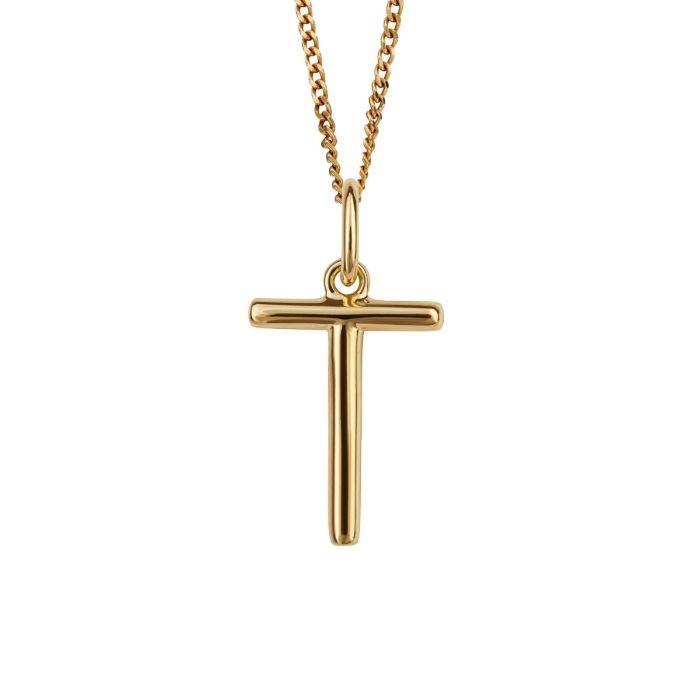 Gold Plated Silver Initial Pendant