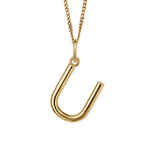 Gold Plated Silver Initial Pendant