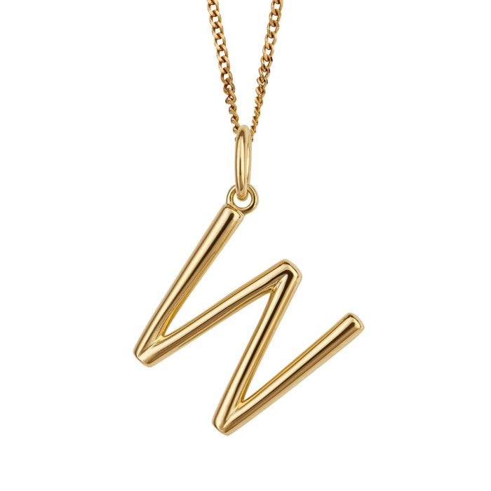 Gold Plated Silver Initial Pendant