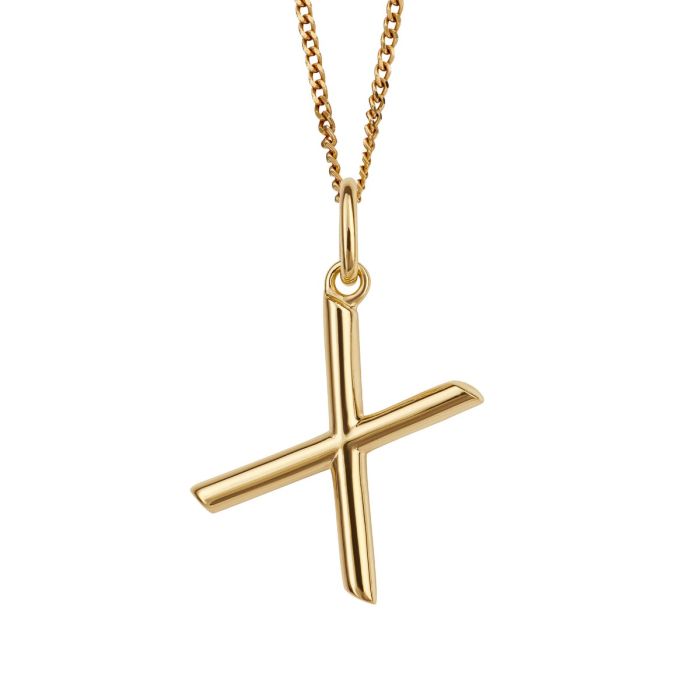 Gold Plated Silver Initial Pendant