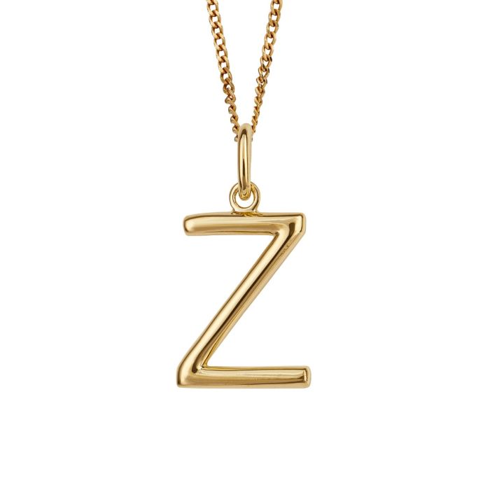 Gold Plated Silver Initial Pendant