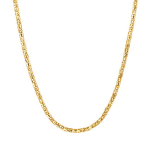 gold plated stainless steel men's popcorn chain necklace - Carathea jewellers