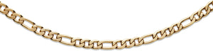 men's gold plated stainless steel figaro chain necklace - Carathea jewellers