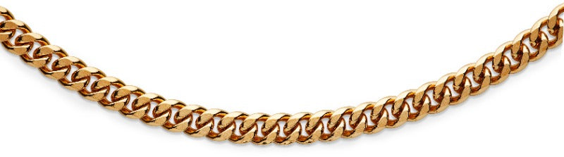 gold plated stainless steel men's curb chain - Carathea