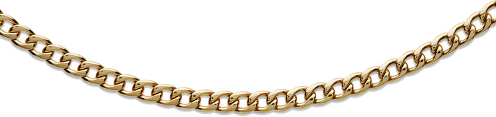 Gold plated stainless steel curb link necklace for men - carathea jewellers