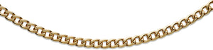 Gold plated stainless steel curb link necklace for men - carathea jewellers