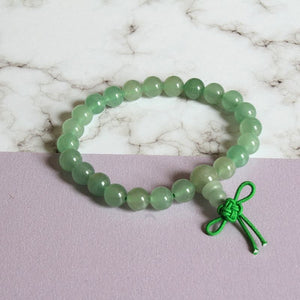 green aventurine beaded power bracelet - Carathea