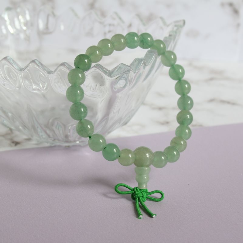 green aventurine beaded power bracelet - Carathea