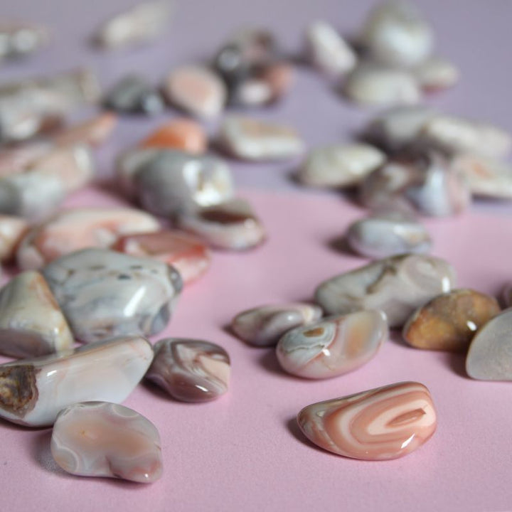 pink and grey tumblestones - Carathea