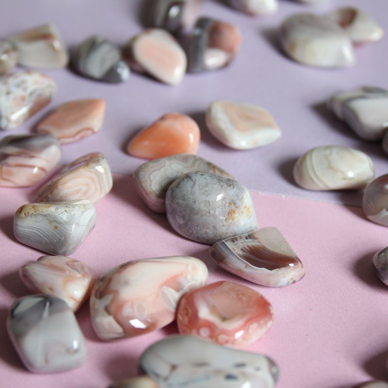 pink and grey tumblestones - Carathea