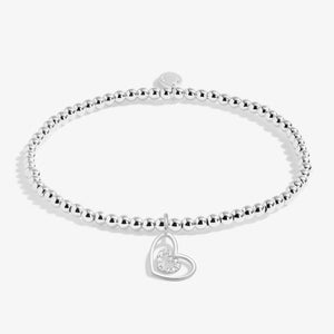 silver plated beaded bracelet auntie - Carathea jewellers