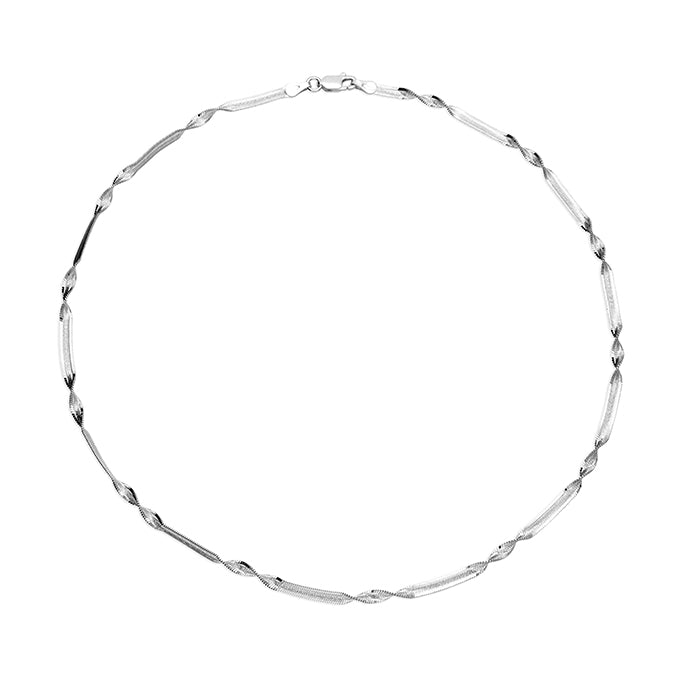 silver herringbone twist neckace - Carathea & Jools 