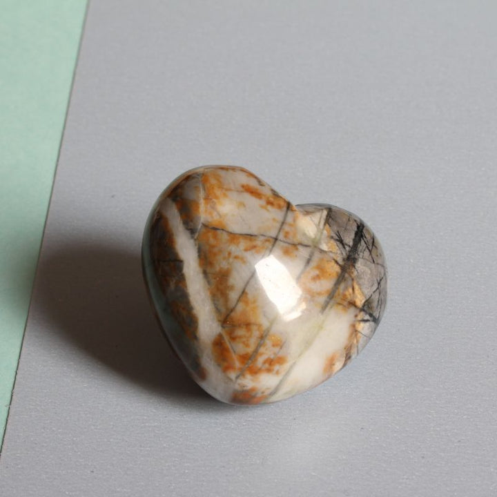 Jasper Picasso Heart Crystal