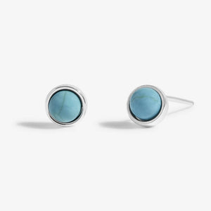 silver plated earrings with turquoise - Carathea