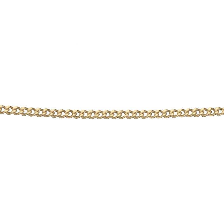 gold curb chain pendant perfect length 18" | Carathea