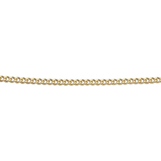 gold curb chain pendant perfect length 18" | Carathea