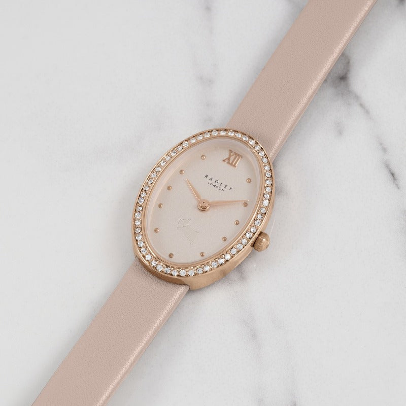 Ladies Radley Watch oval dial with crystals - Carathea jewellers
