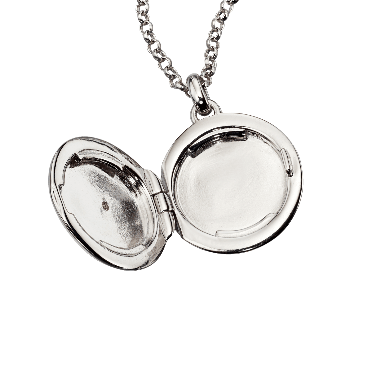 Little Star childrens round locket with diamond Carathea