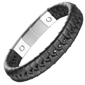 Black magnetic bracelet with magnets - Carathea