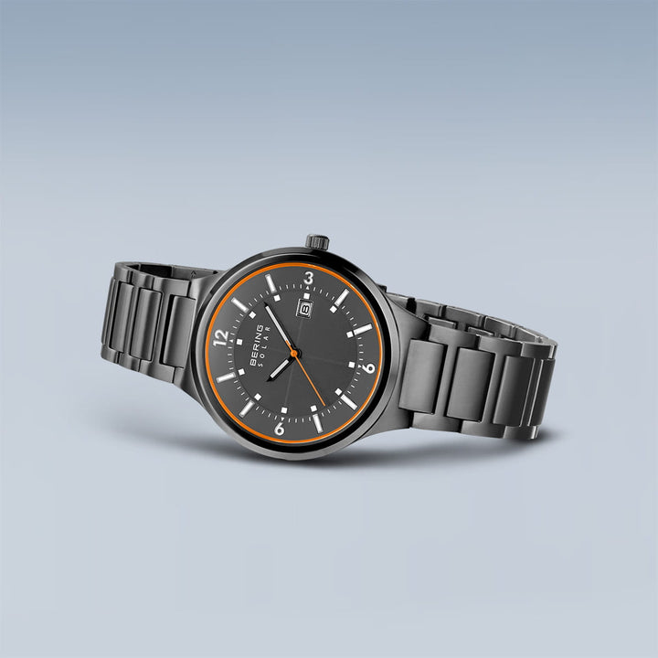 Men's Bering Grey Solar Watch - Carathea Jewellers