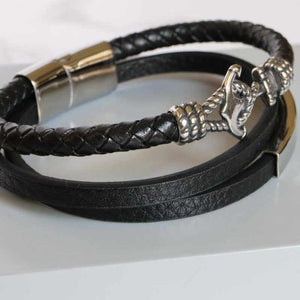 Men's 3-Strand Leather With Anchor