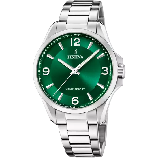 Men's Festina Solar watch with green dial - Carathea jewellers