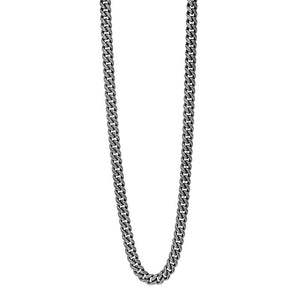 men's necklace in gunmetal grey antique finish - Carathea jewellers