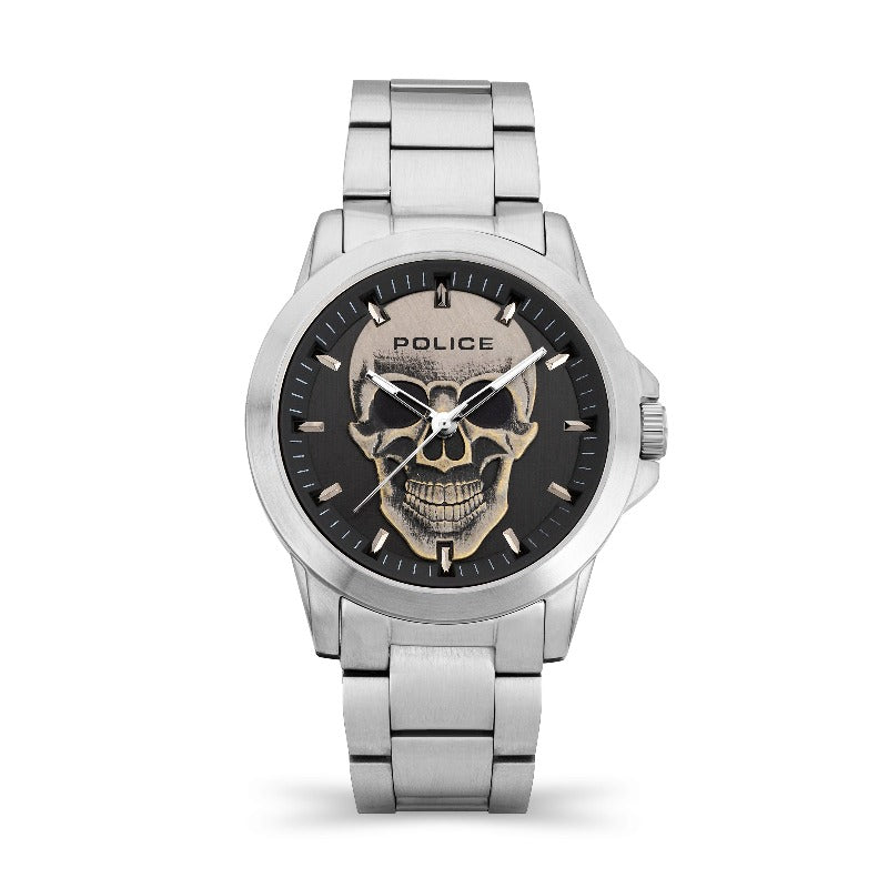 Police Flik watch with skull detail dial - Carathea jewellers
