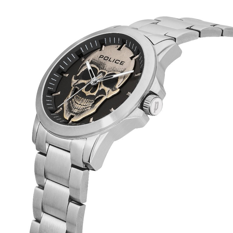 Police Flik watch with skull detail dial - Carathea jewellers