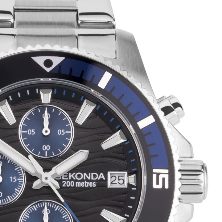 Sekonda Men's Chrono Dive Watch Blue Dial (30116)