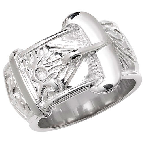 Men's Silver Buckle Ring