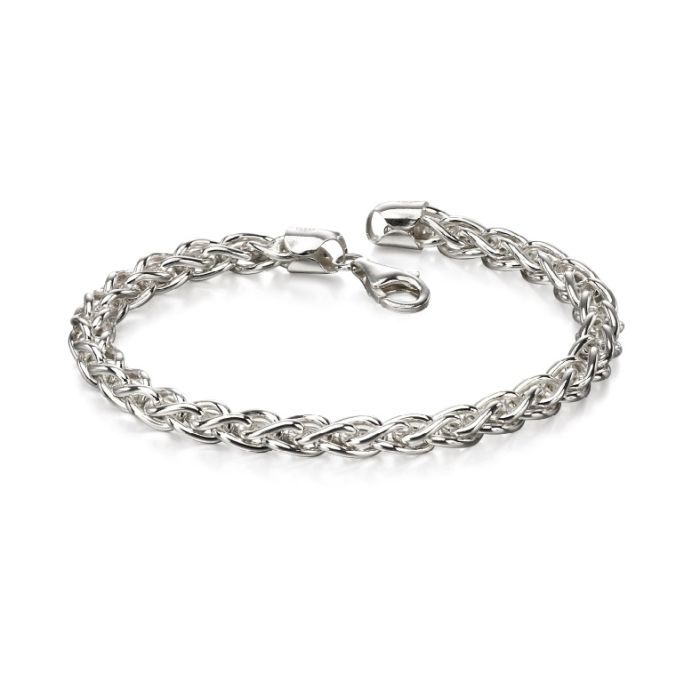 mens silver spiga bracelet - Carathea