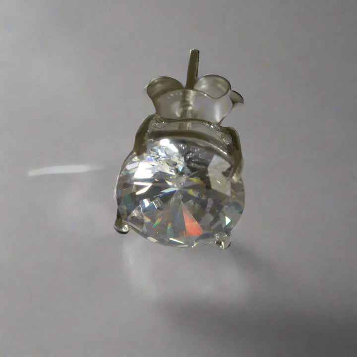 men's single large CZ stud Earring - Carathea jewellers