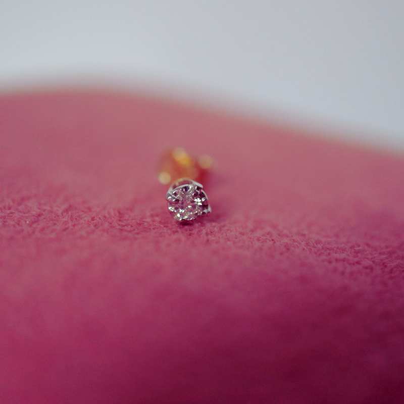 9ct Gold Diamond Single Stud Earring 0.05 ct