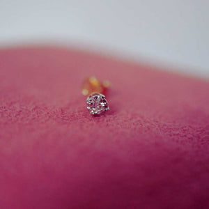 9ct Gold Diamond Single Stud Earring 0.05 ct