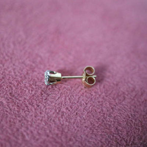 men's single gold diamond stud earring - Carathea jewellers