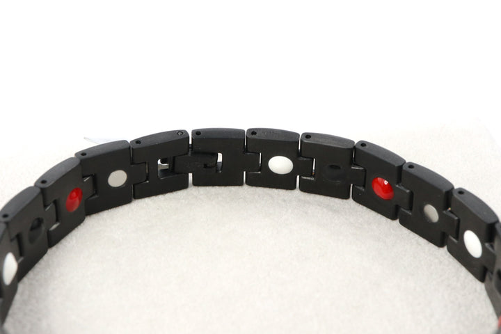 Men's Stainless Steel Magnetic Bracelet in Black