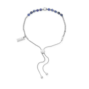 sodalite and silver beaded adjustable bracelet - Carathea jewellers