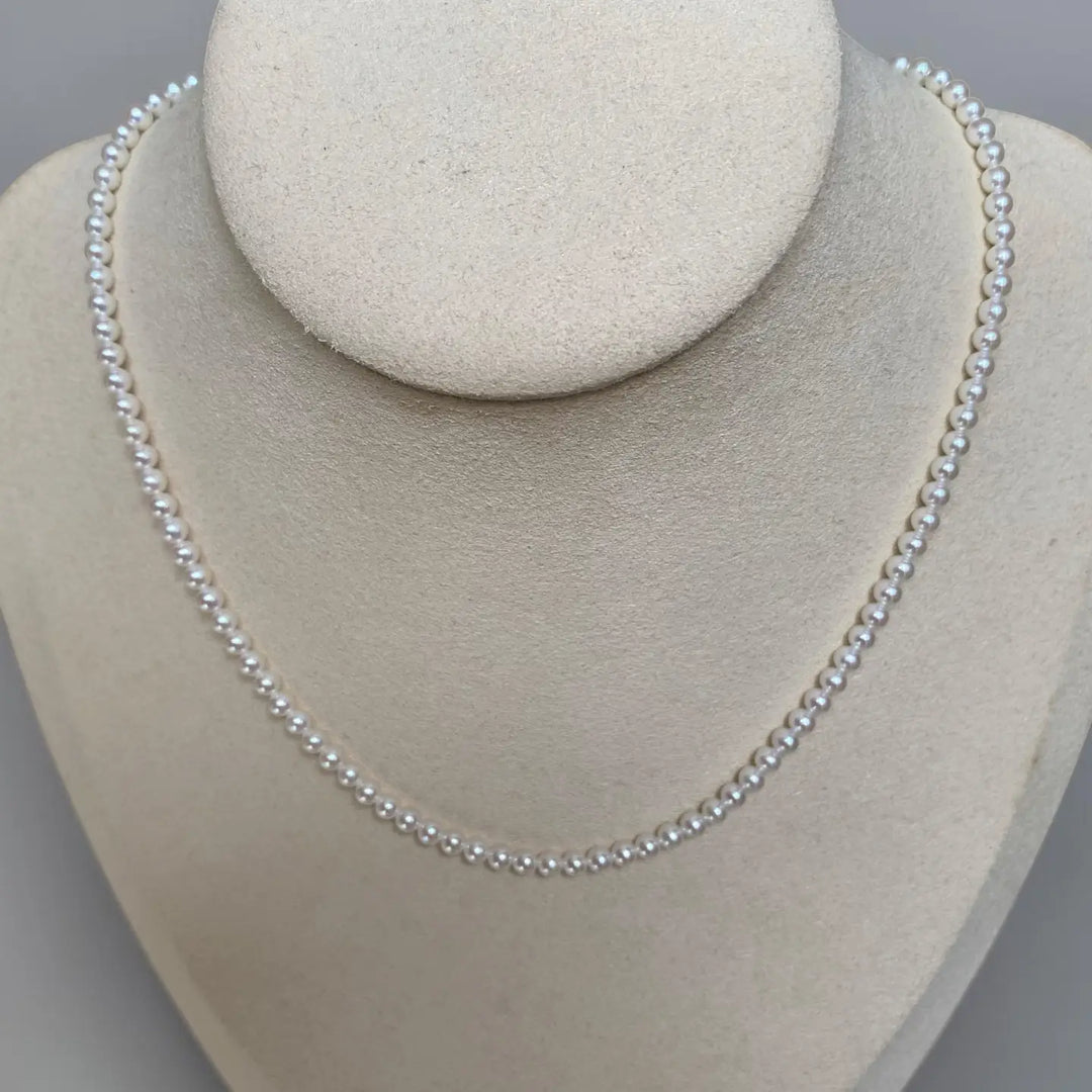 Silver and White Freshwater Pearl Serpent Necklace