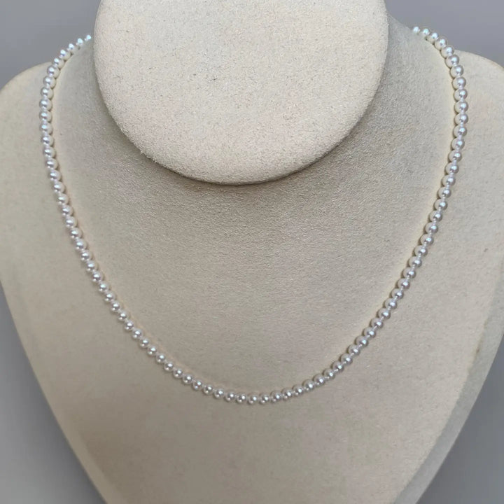 Silver and White Freshwater Pearl Serpent Necklace
