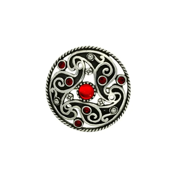 Miracle Paisley Brooch Brooches Ruby colour - Carathea