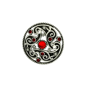 Miracle Paisley Brooch Brooches Ruby colour - Carathea